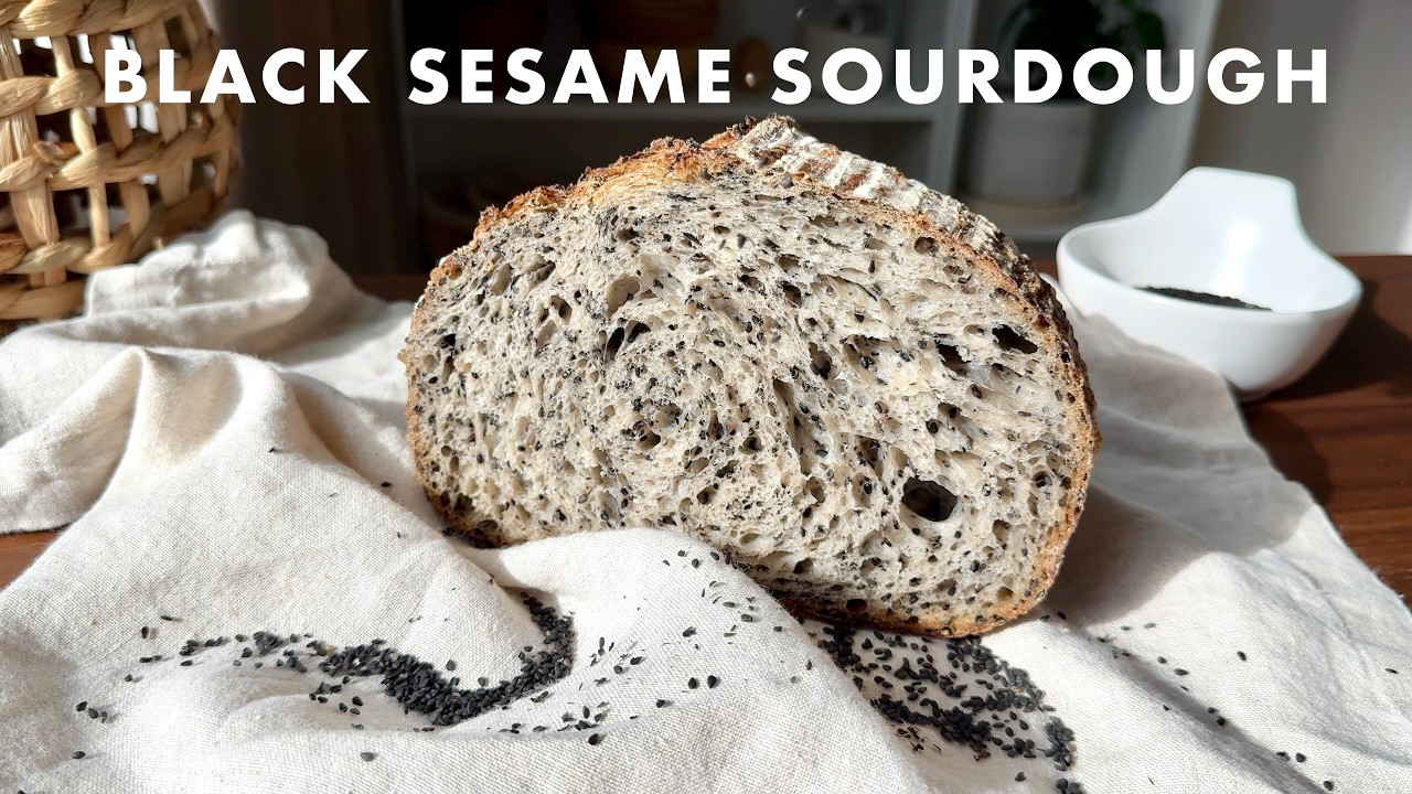 Black Sesame Sourdough Bread | Recipe for Beginners