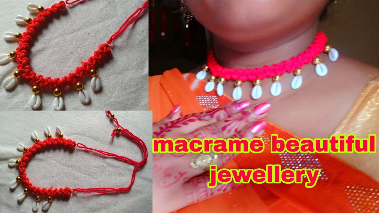 📿❤️Как сделать украшения в стиле макраме (навратри) дома 🙏❤️