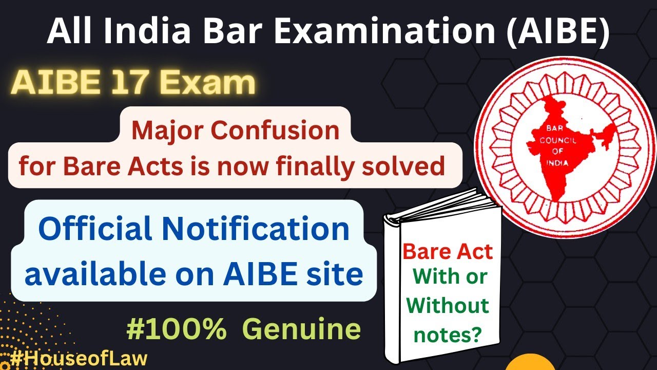 AIBE Exam XVII || Bare Act Problem solved 🤩🤩|| Bare Act with notes or without notes || House of Law