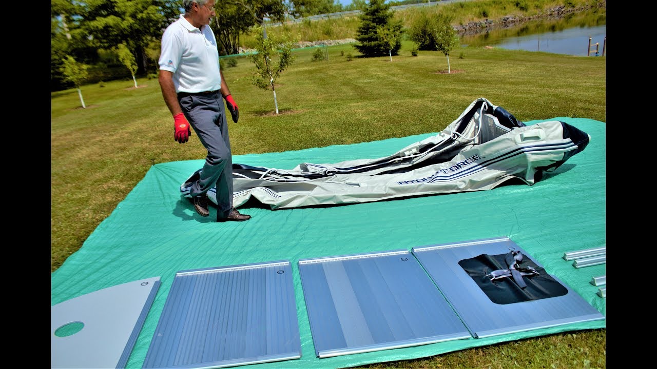 How to assemble inflatable boat with hard floor & keel