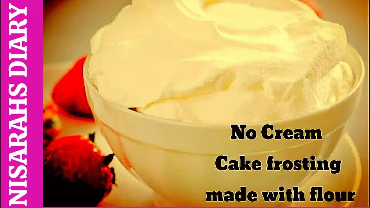 White Frosting Without Cream| Made With Maida | केक सजाने की क्रीम बनाए मैदा से। whipping cream