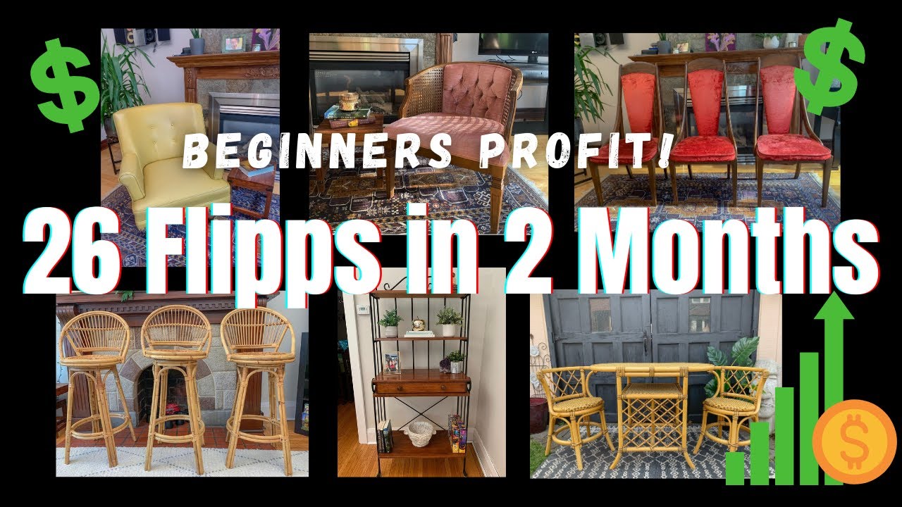 Update!! How Much Profit $$ Can you Make Flipping Furniture as a Beginner? My First 2 Months...