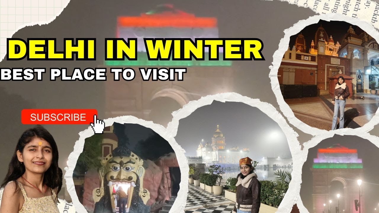 Winter nights in Delhi hit different ❄️ City lights & foggy vibes | Travel | Winter | Delhi ki Sardi