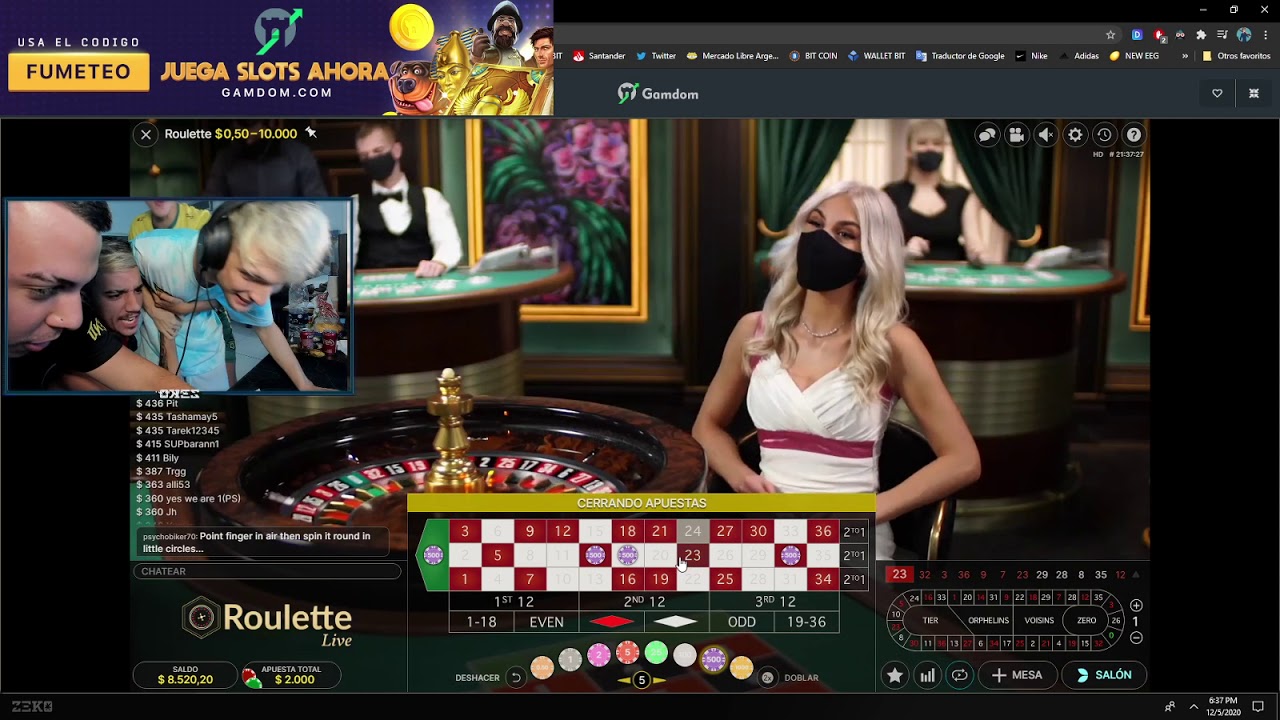 Zeko GANA 10.000 D&Oacute;LARES  en la ruleta.