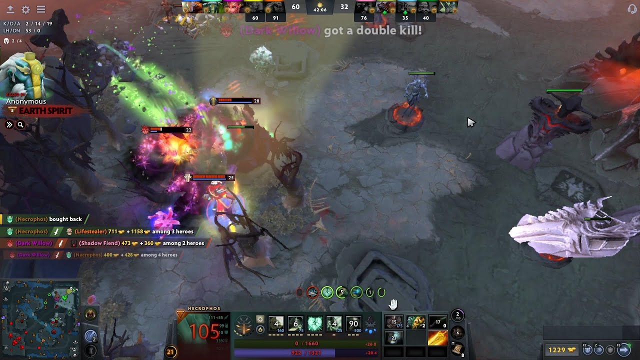 Dota 2 Herald AllPick Lich and a dying team