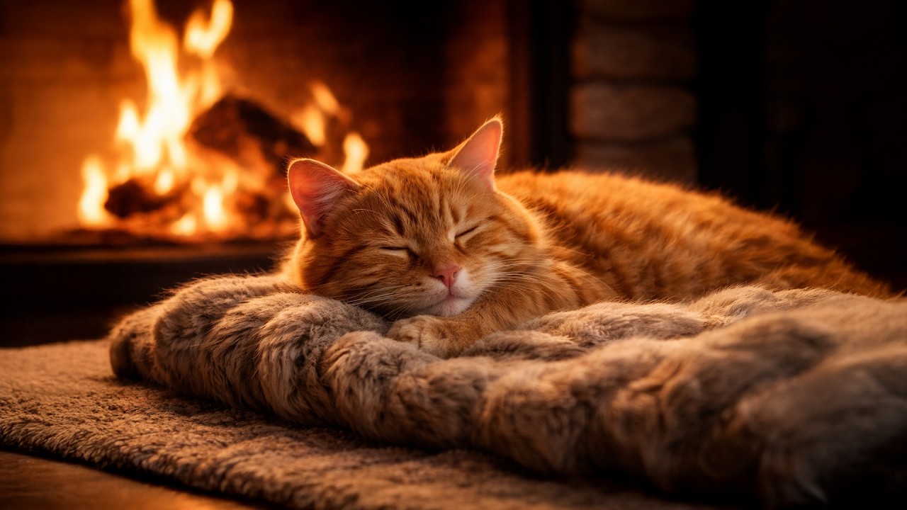 Cozy Cat Purring 🐾 Instant Calm for Sleep & Anxiety Relief (10H)