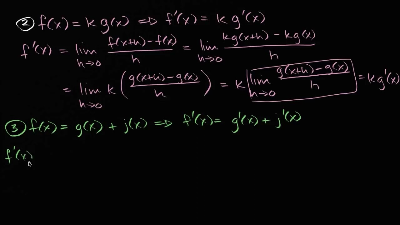 Əsas törəmə qaydaları (2-ci hissə)