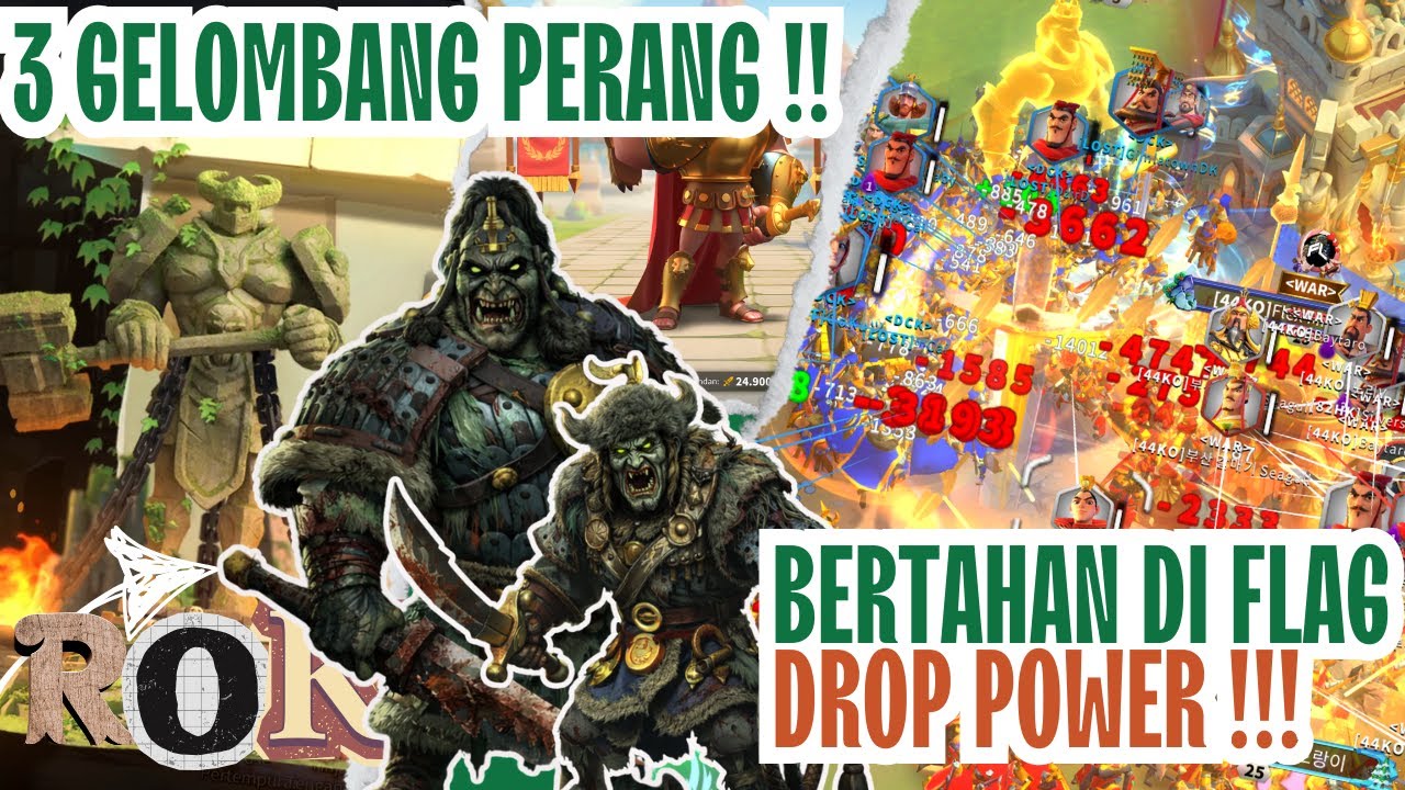RISE OF KINGDOM Ada Zombie Ini 3 Gelombang Rush Zombi! Flag Ini Tetap Bertahan ?!