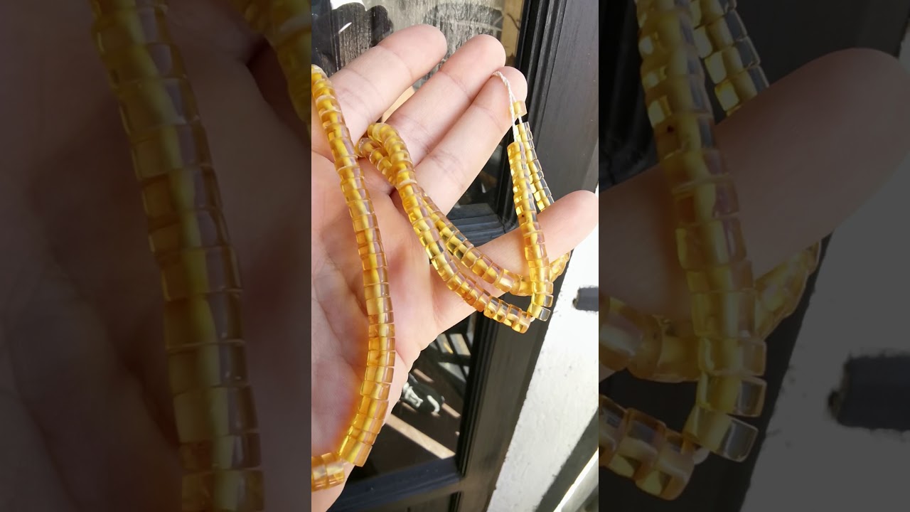 Tiras de ámbar auténtico para armar joyería / pucas