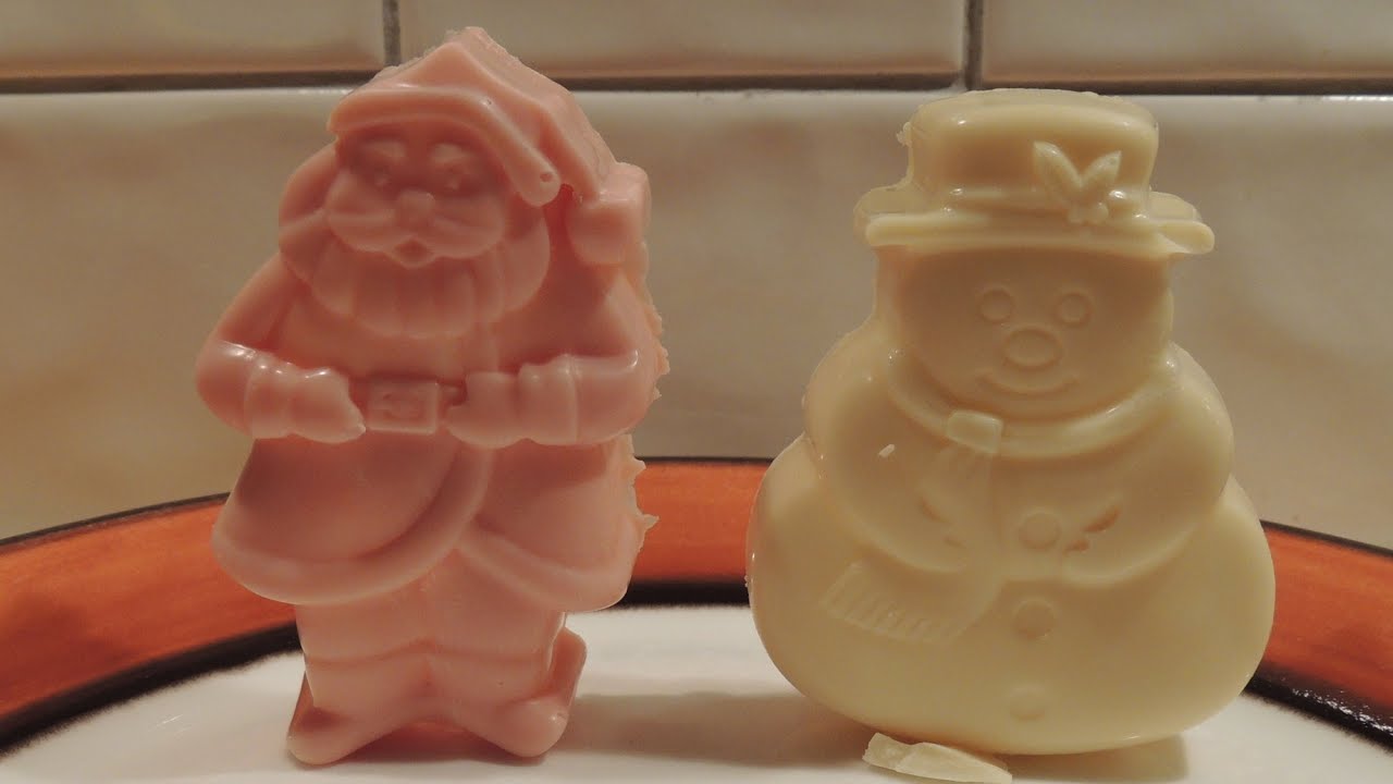 Homemade chocolate shell, Sancta Claus and Snowman to fill for Christmas