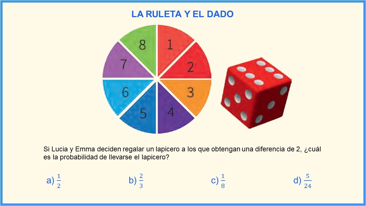 PROBABILIDADES (Regla de Laplace) - Situaci&oacute;n el Dado y la Ruleta