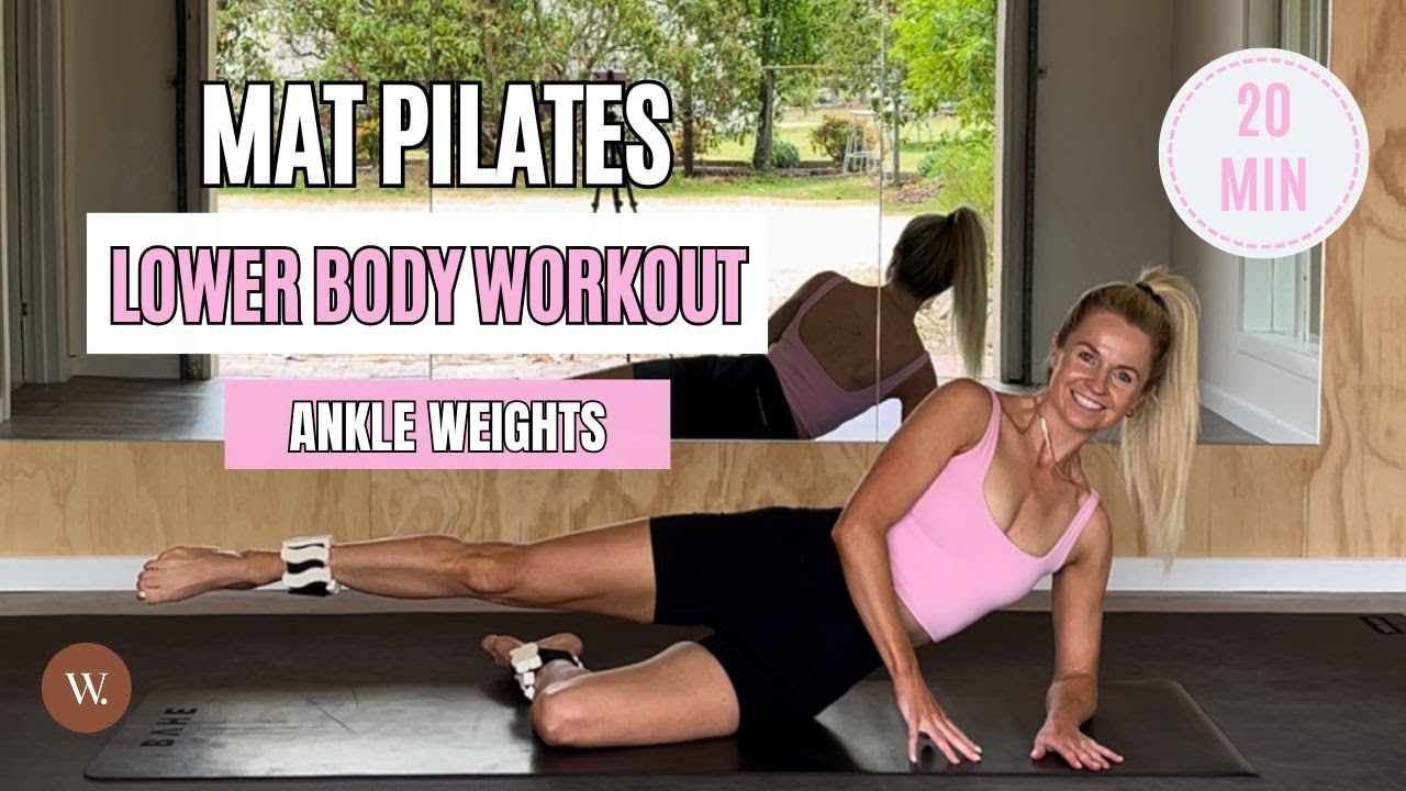 Mat Pilates for Lower Body: 20-Minute Workout with Ankle Weights