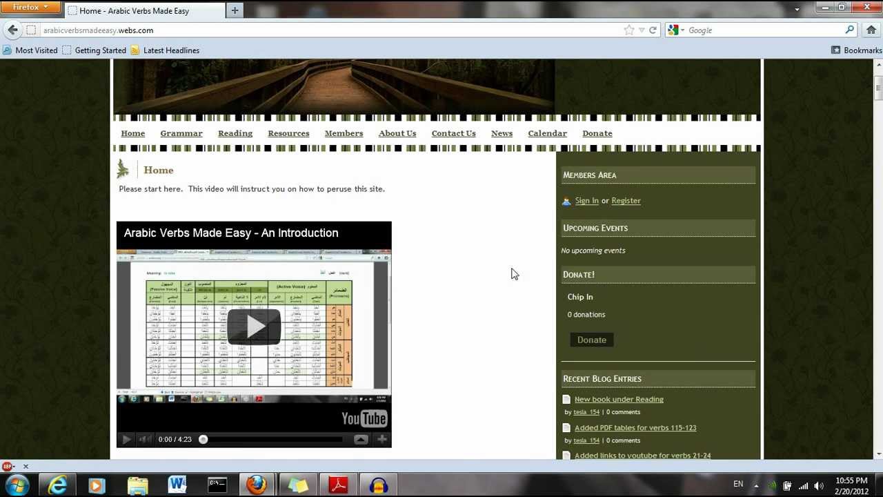 Arabic Verbs Made Easy - A New Introduction to the Website