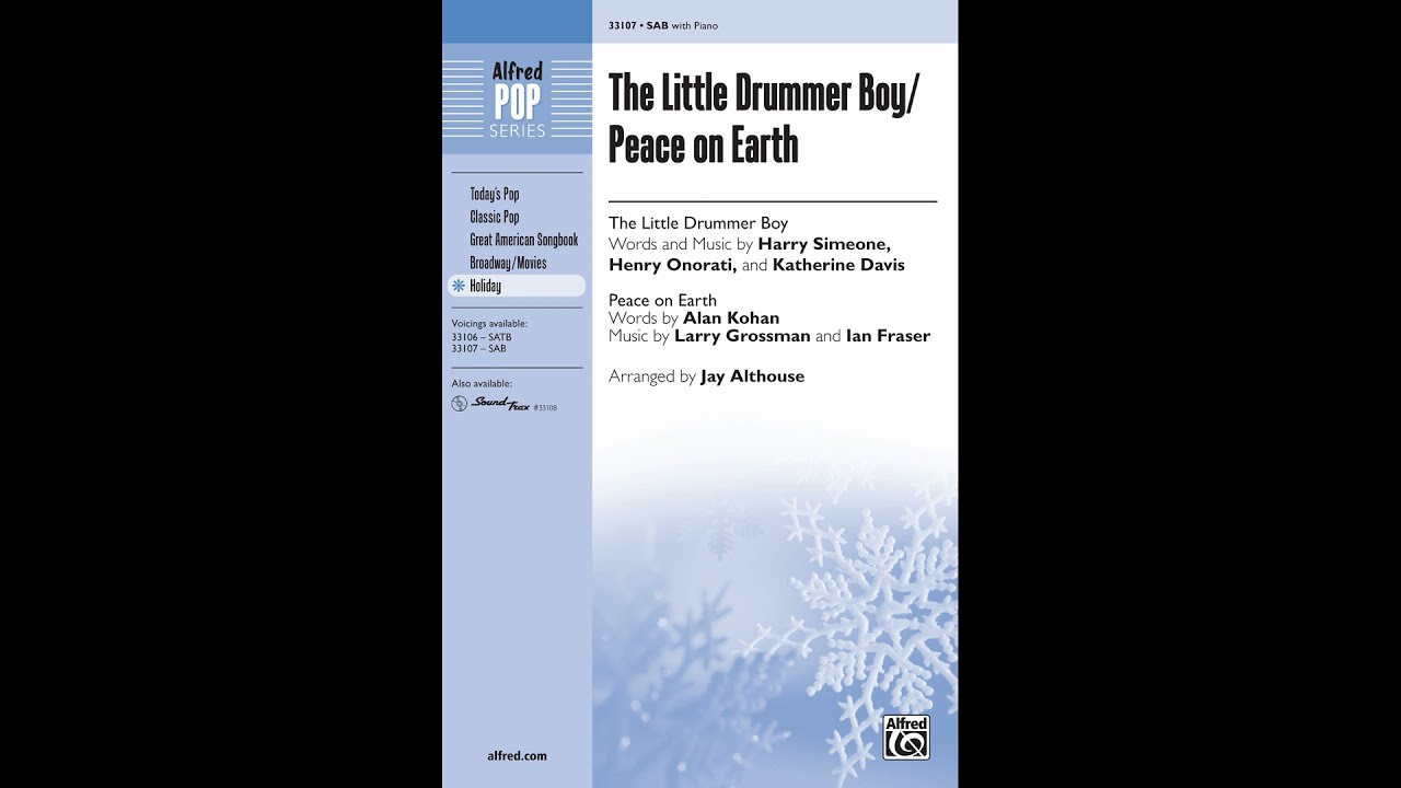 The Little Drummer Boy / Peace on Earth (SAB), arr. Jay Althouse – Score & Sound
