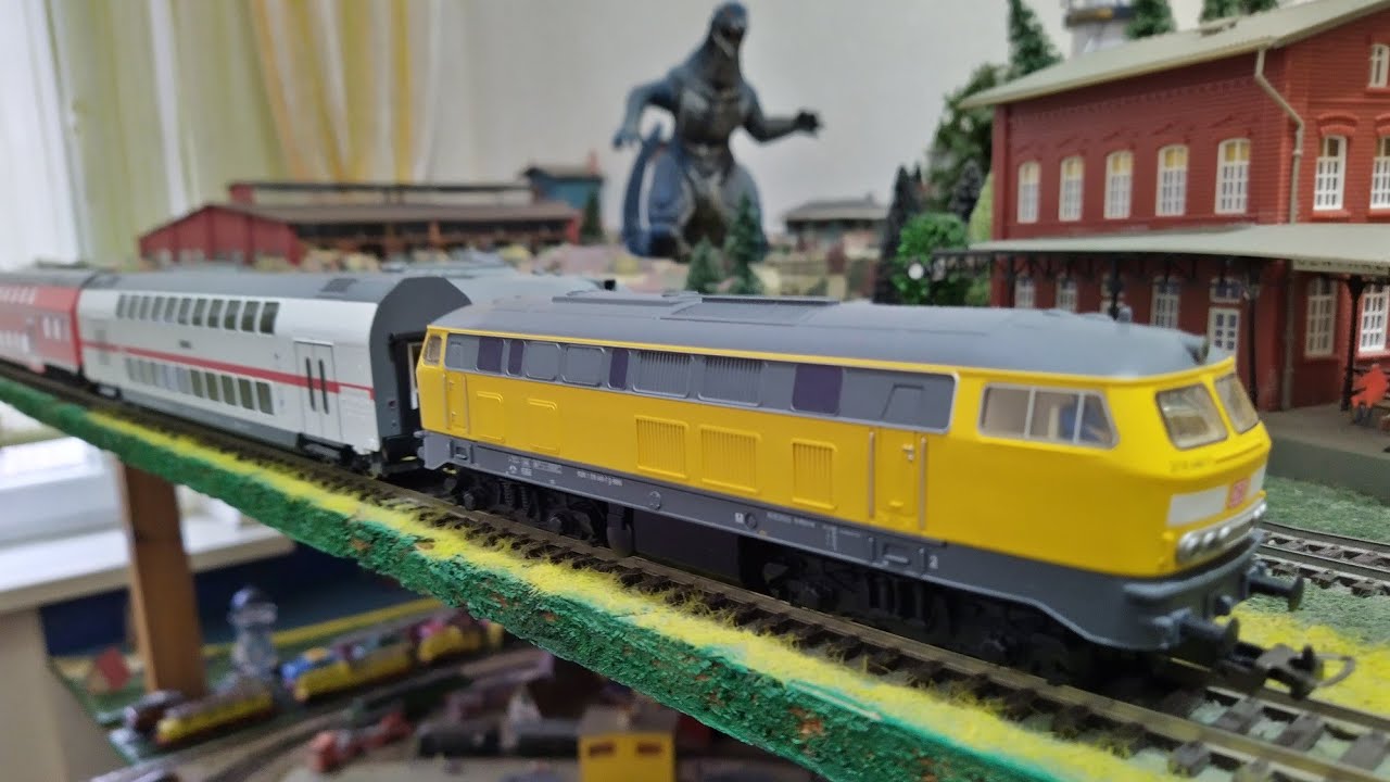 UNBOXING+ Prezentacja Lokomotywy BR218 449-7 wagony piętrowe DB IC i osobowy FLIXTRAIN 1:87 H0