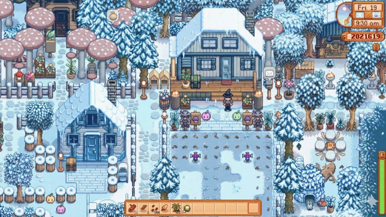calm and cozy winter stardew valley music mix