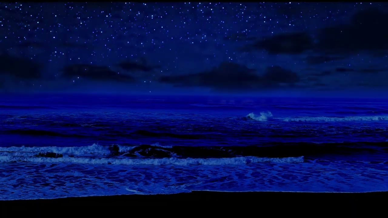 Play NOW! Ocean Waves Sound for Sleeping 12 Hours 🌊Night Ocean Sounds to Help You Sleep Peacefully