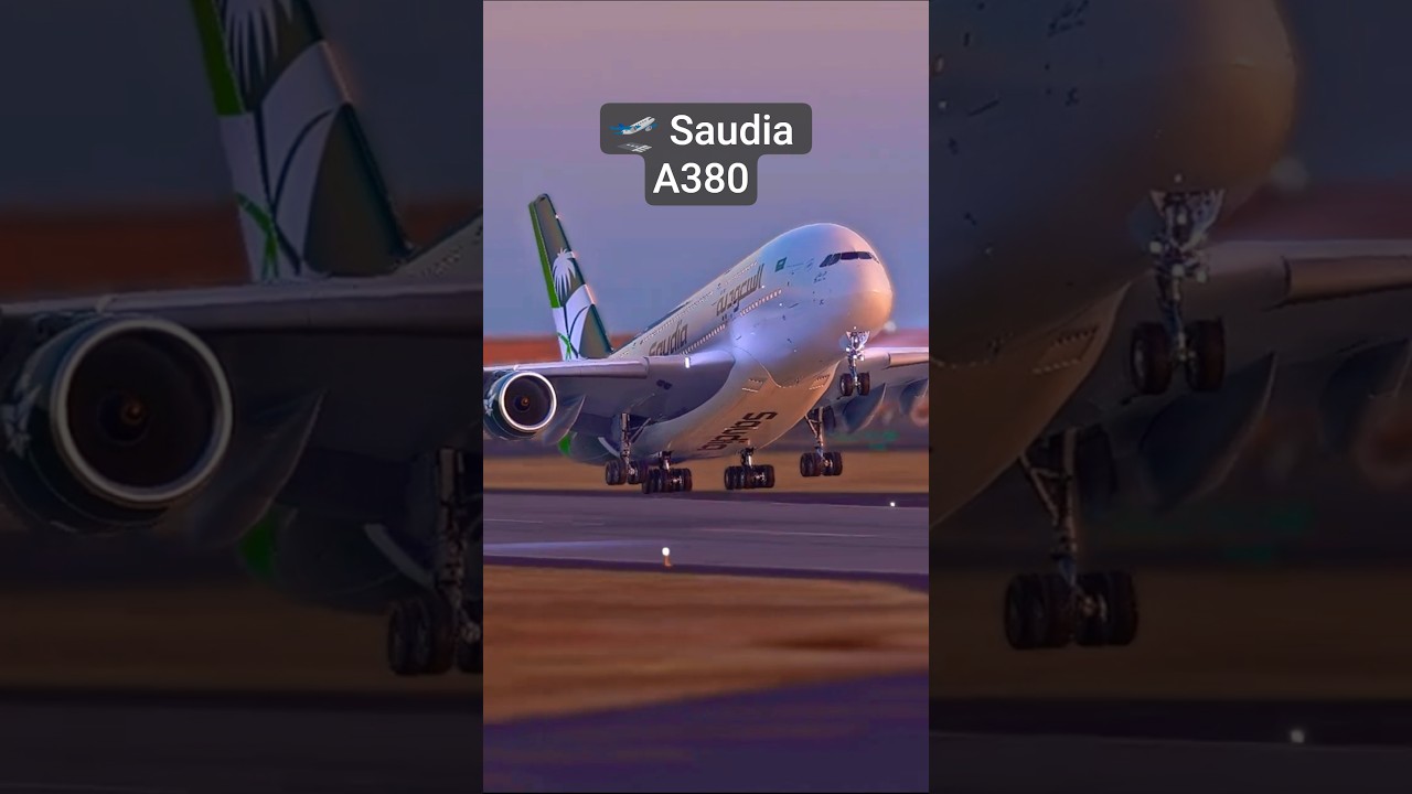Saudia A380 Takeoff from Jeddah 🇸🇦🛫 | Giant of the Skies! #shorts #aviation