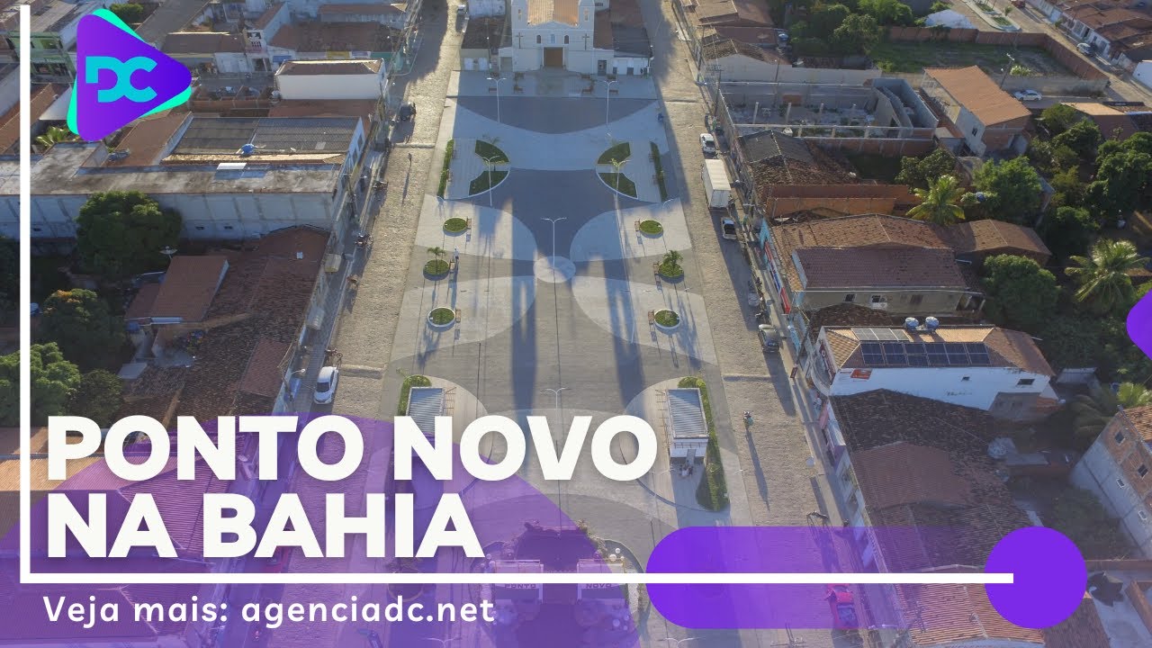 PRA&Ccedil;A NELSON MAIA EM PONTO NOVO NA BAHIA - VISTO DE CIMA (IMAGENS DE DRONE)