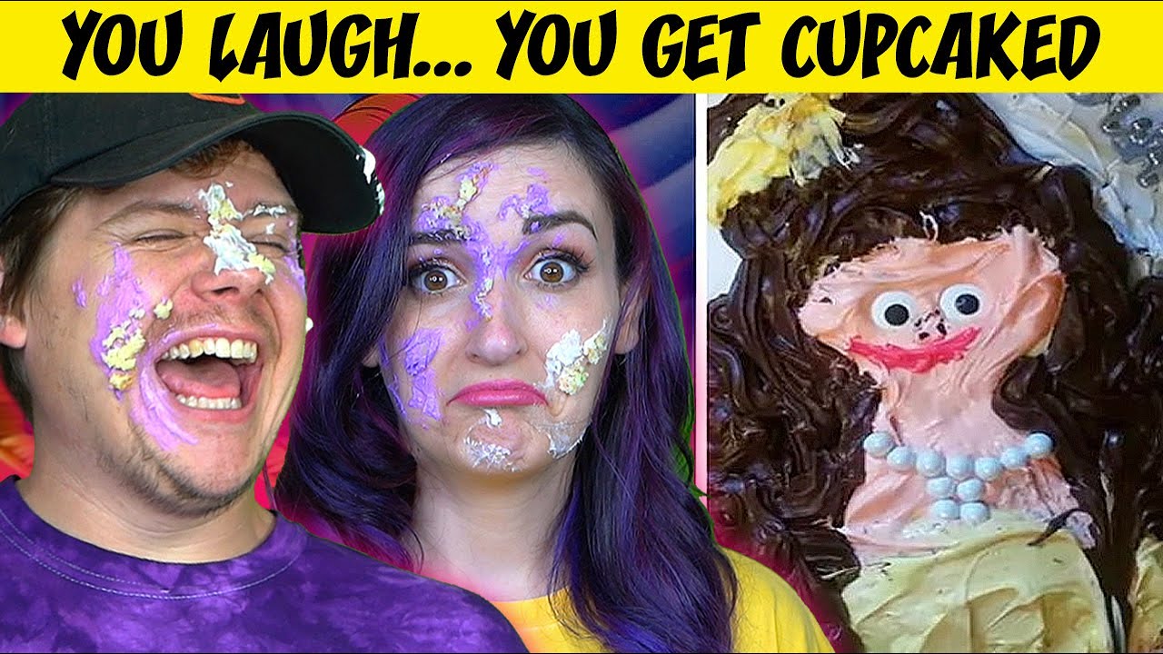 Try NOT To LAUGH Challenge (Cupcake to the Face Edition)