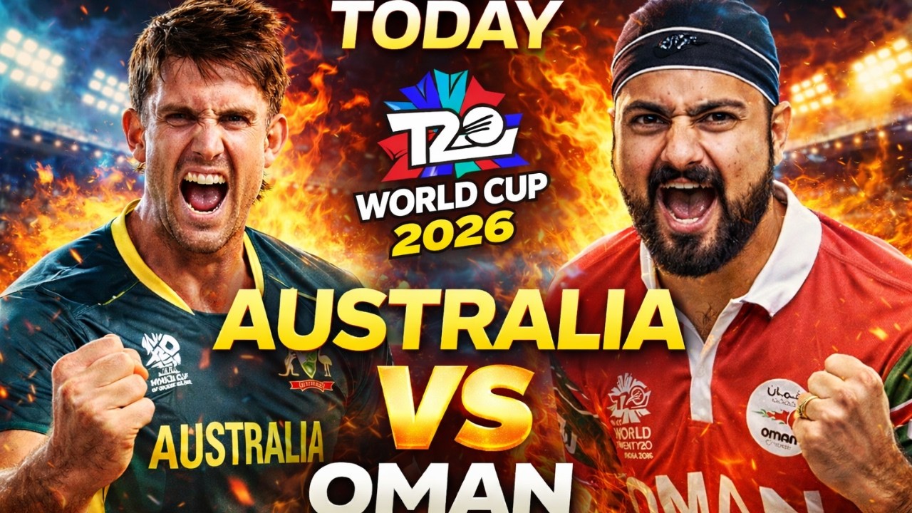 AUS vs OMAN Live 🔴 | T20 World Cup 2026 Live Match Today | Live Score