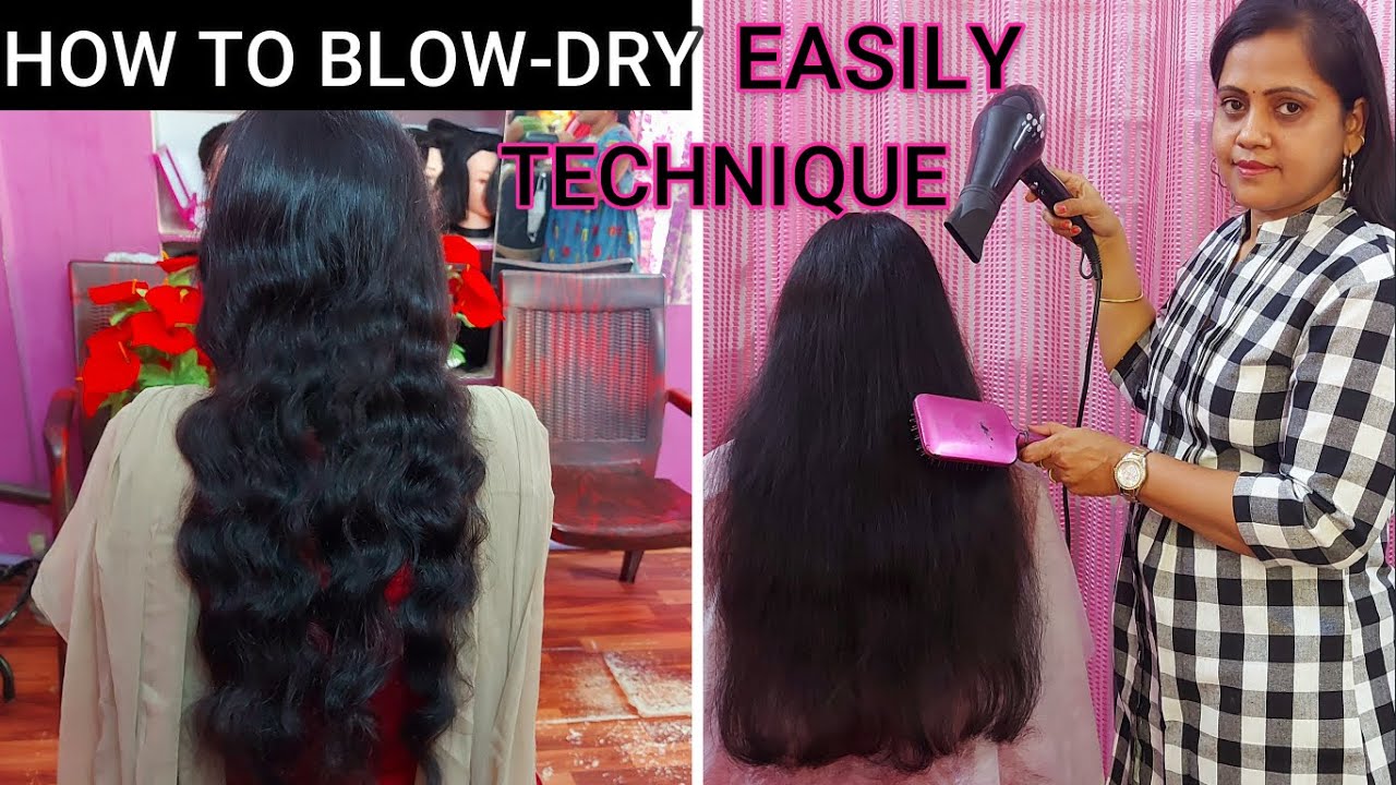 How to Blow-Dry Your Hair Straight To Get Volume/In Curls Blow Dry/How To Use a Hair Dryer Tutorial