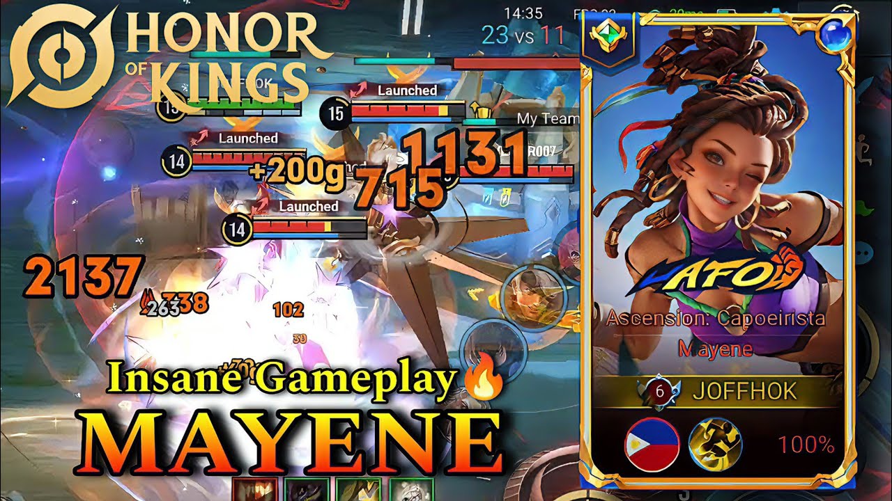 Honor of Kings Mayene Insane Legendary Gameplay - Top Global Build!!