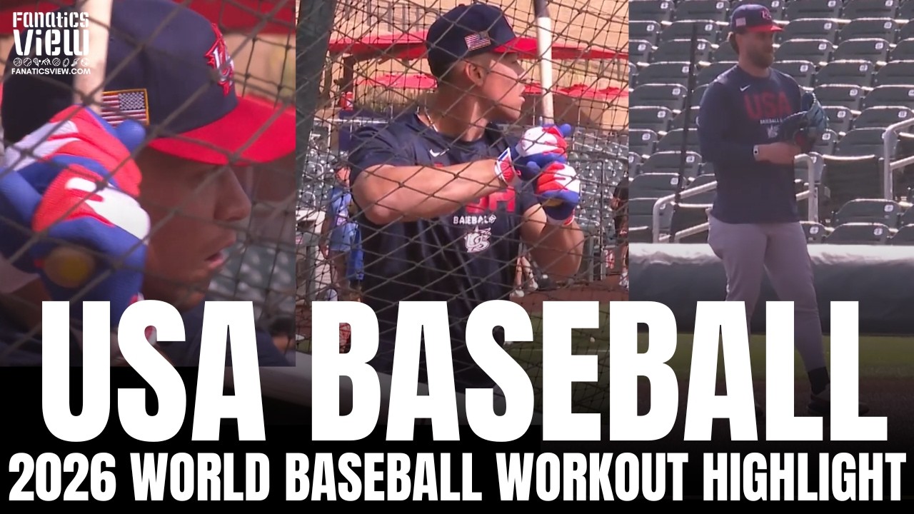 Aaron Judge, Bryce Harper, Bobby Witt Jr. & Team USA Take Batting Practice & Ground Balls Before WBC