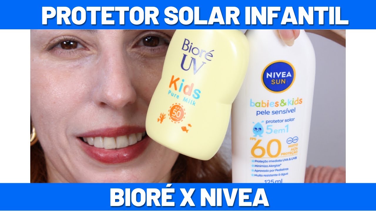 2 protetores solares infantis: Biore Kids e Nivea Babies & Kids - resenha!