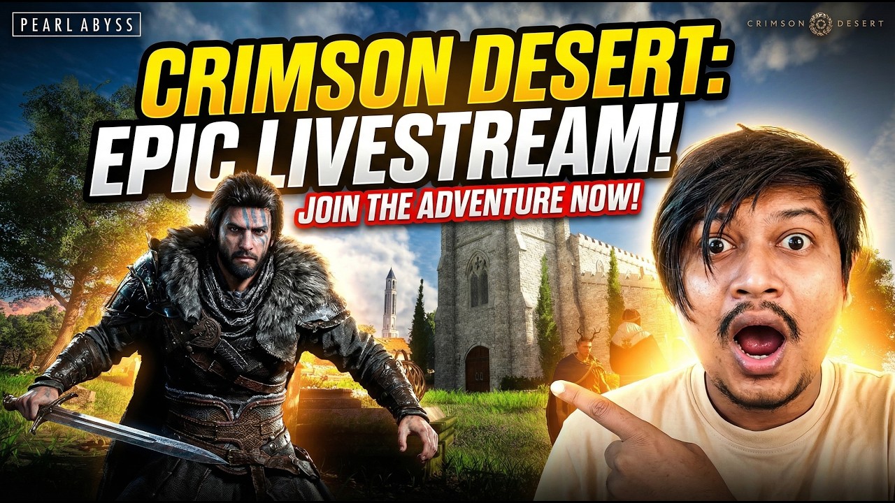 🔴CRIMSON DESERT Live 🔥 Epic Open-World Adventure Begins! #CrimsonDesert  #crimsondesertgameplay