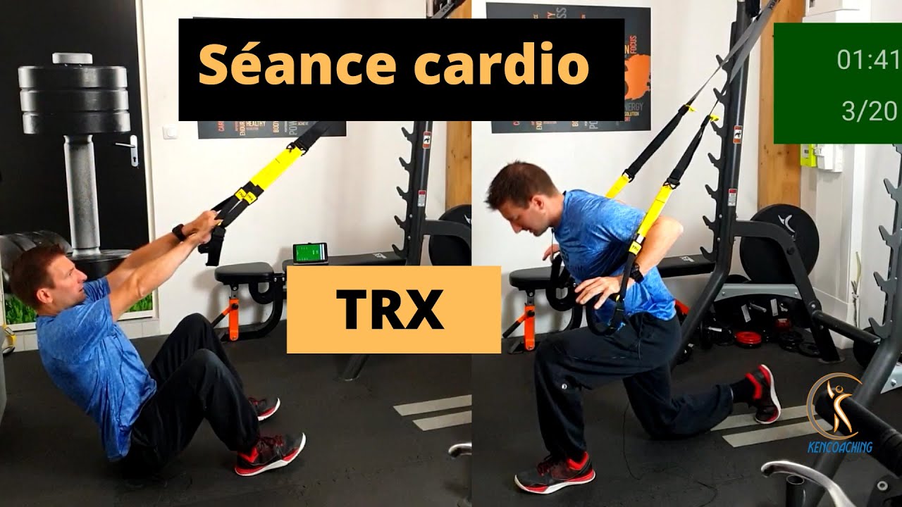 Préparation physique, circuit training cardio avec TRX (sangles de supsension)