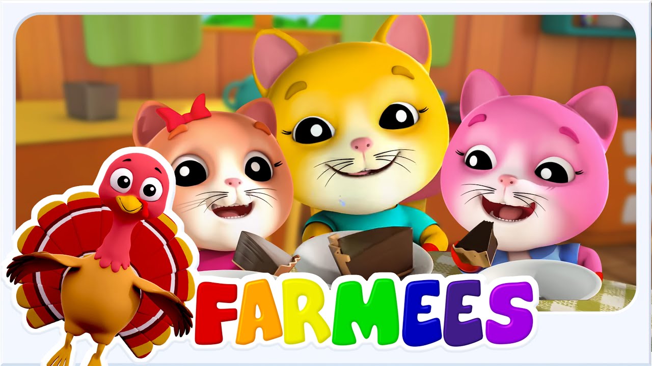 Farmees Les Trois Petits Chatons | Chanson Pour Enfants en Français