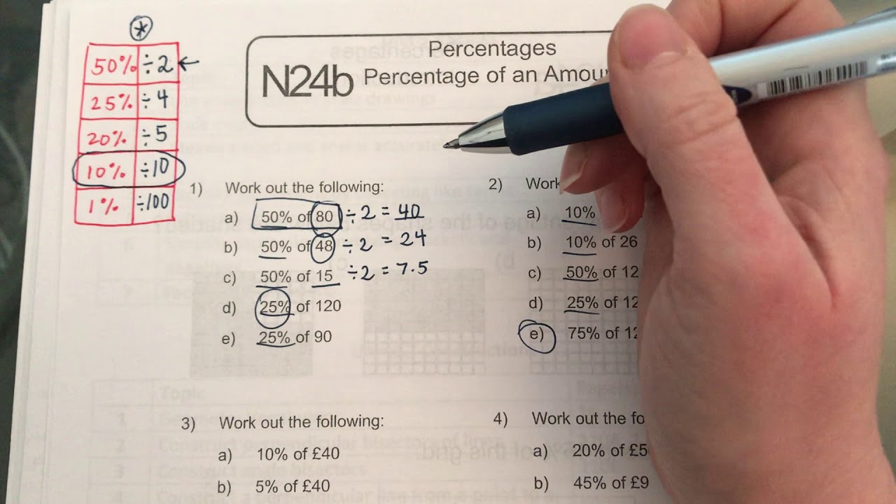 Percentage of an Amount