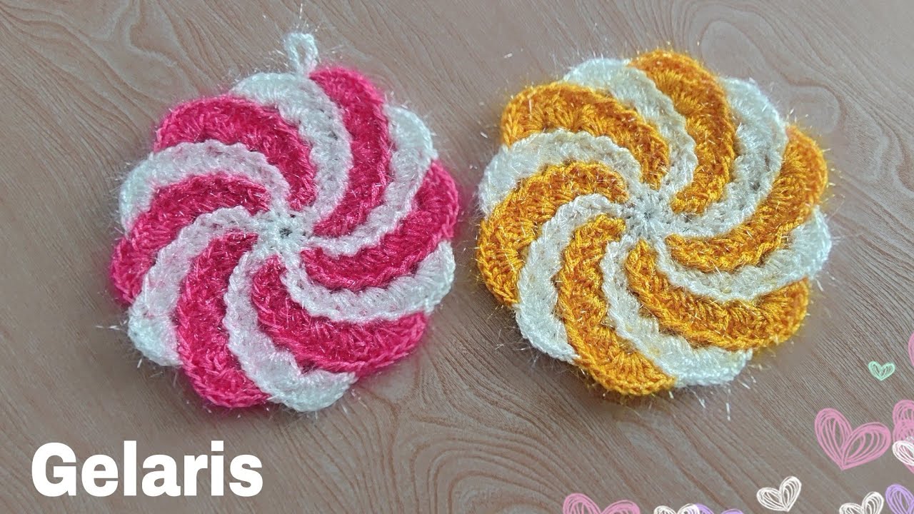 آموزش بافت اسکاج مدل (فر فره) آبنباتی.        How to make this Beautiful KITTING | Step by Step