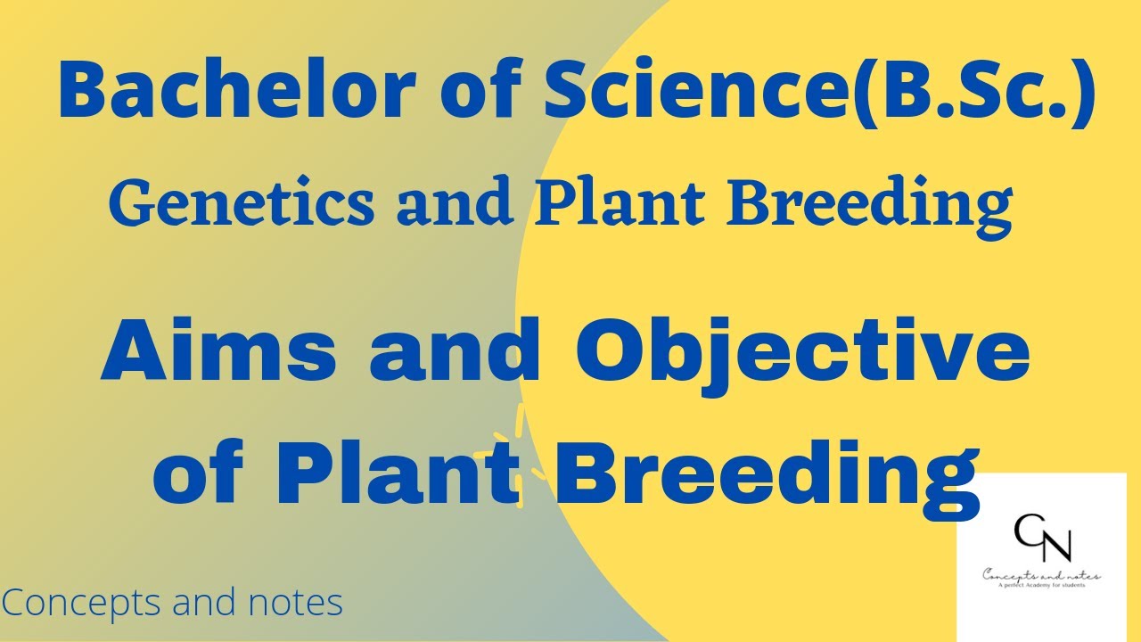 Aims and Objectives of Plant Breeding || For B.Sc Students || Unit-Genetics and Plant Breeding||