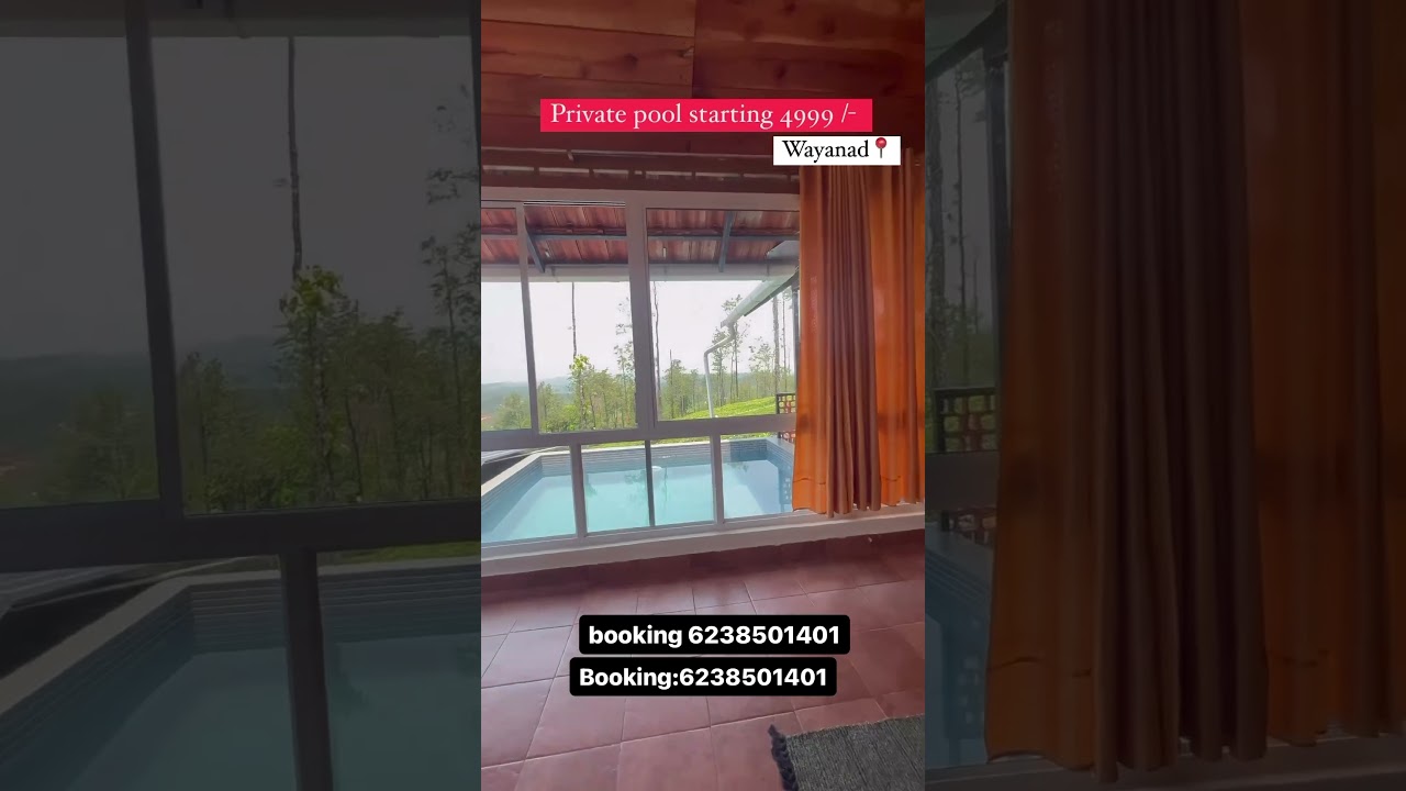 5000/- only Private pool villa in wayanad booking:6238501401 #wayanad #wayanadresort #privatepool