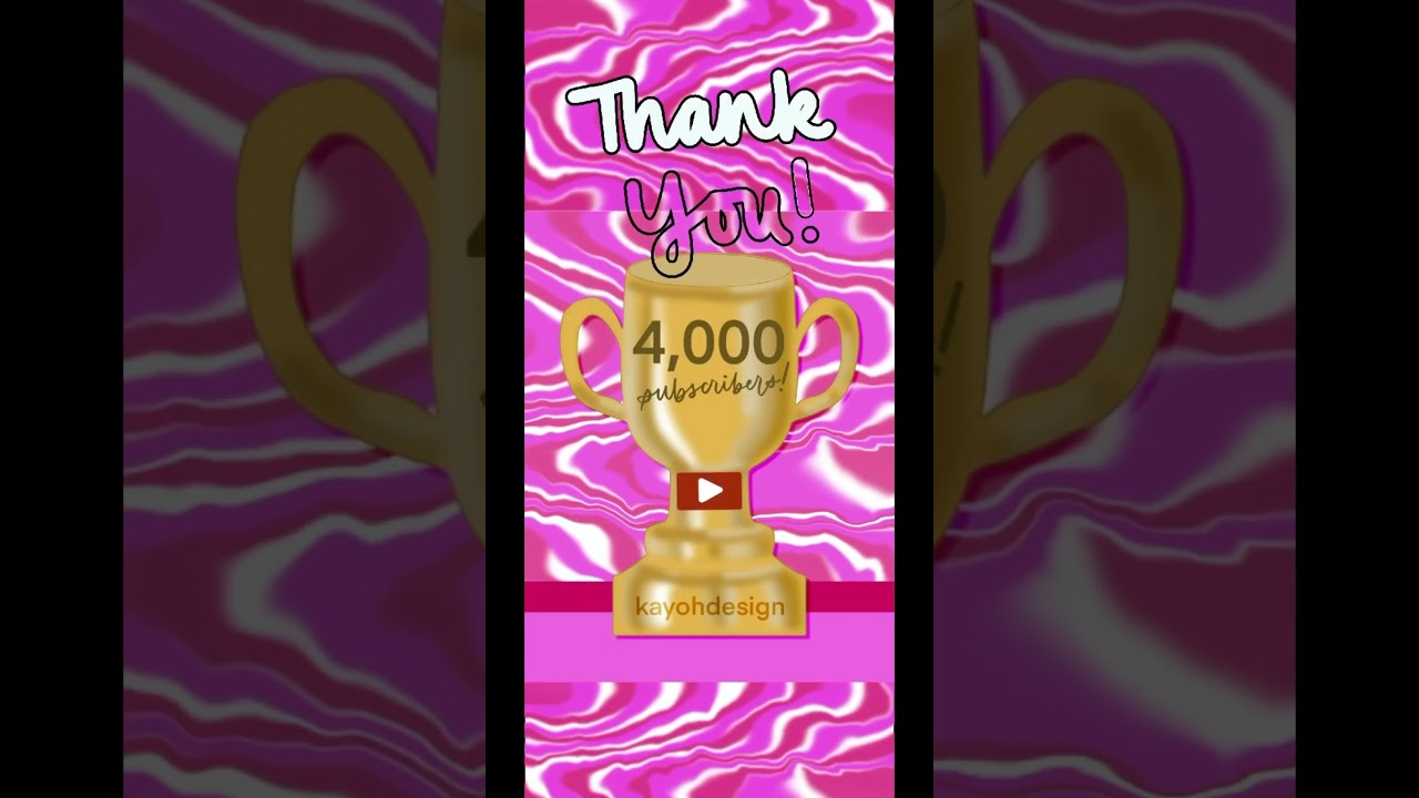 And as always, thanks for subscribing 😊🎉 - 4,000 Subscribers! #kayohdesign #digitalart