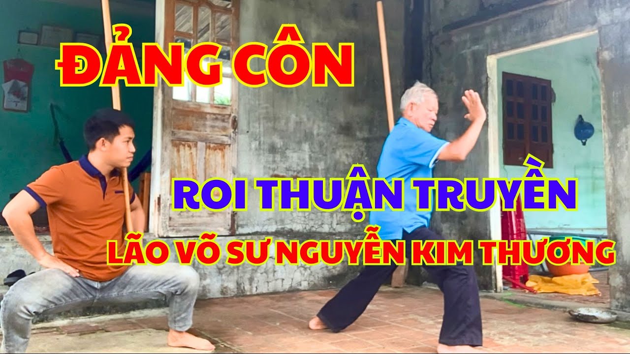 Lão võ sư Nguyễn Kim Thương tận tình truyền dạy từng chút một Bài Thảo Roi Thuận Truyền Võ Tây Sơn
