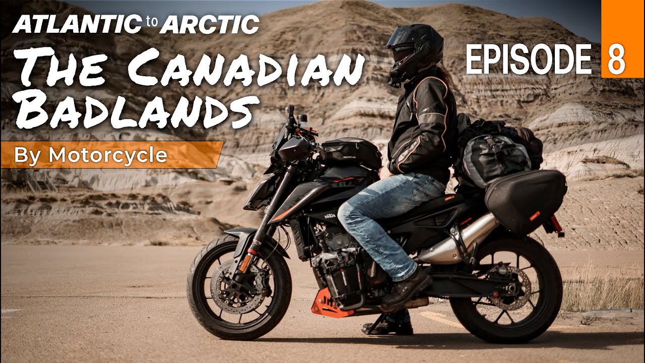 Riding the EPIC Badlands of Alberta by Motorcycle - I actually climb to the top!