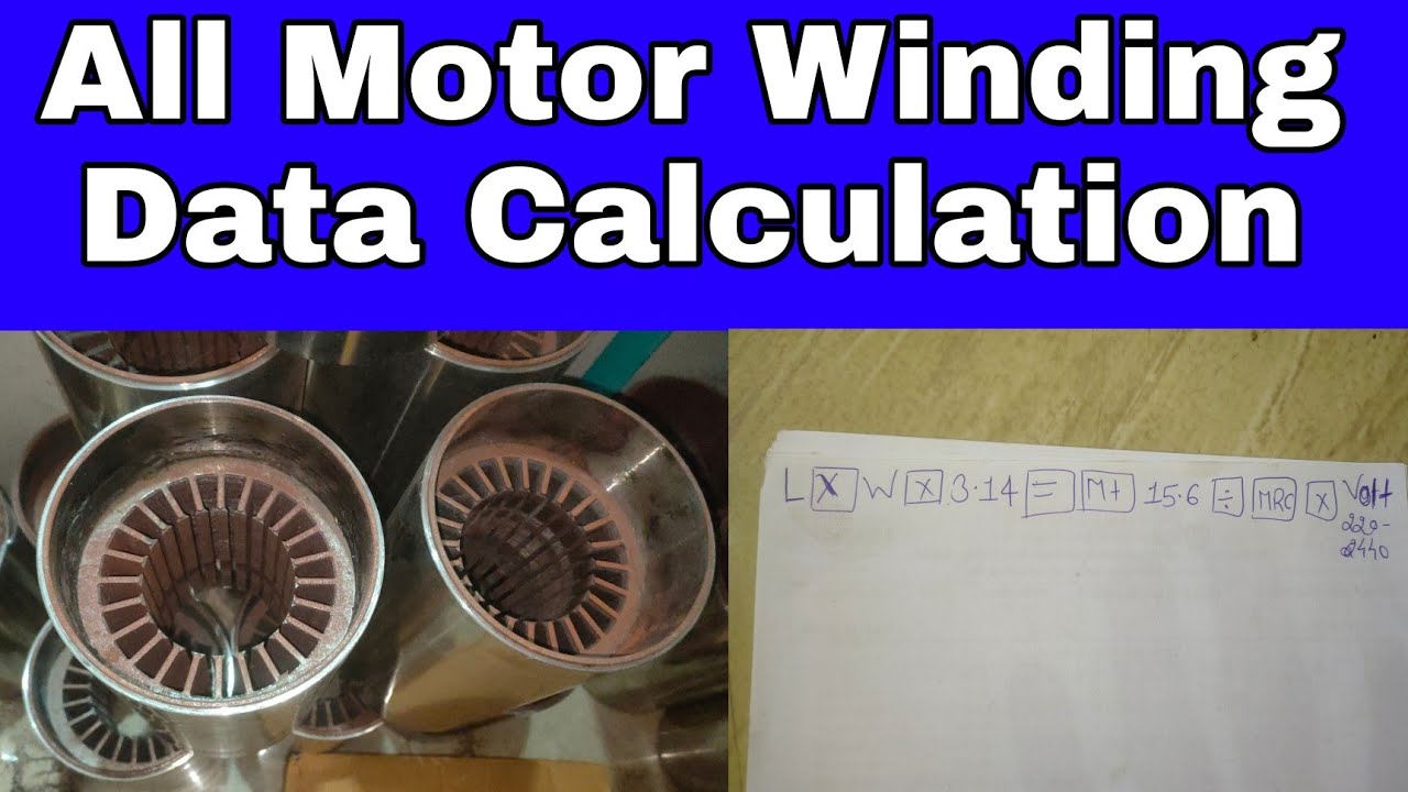 Winding data calculation! किसी भी मोटर का वाइंडिंग डाटा  निकाले!All motor winding data Calculation