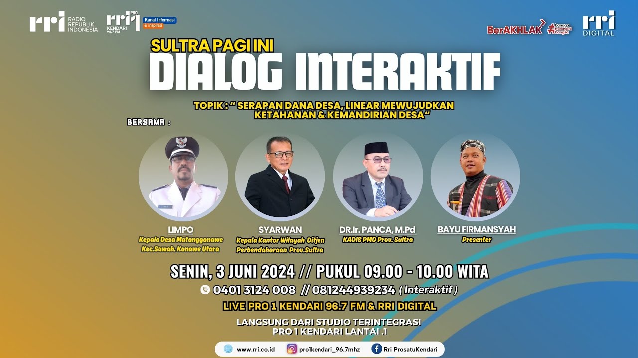 DIALOG INTERAKTIF - SERAPAN DANA DESA, LINEAR MEWUJUDKAN KETAHANAN & KEMANDIRIAN DESA