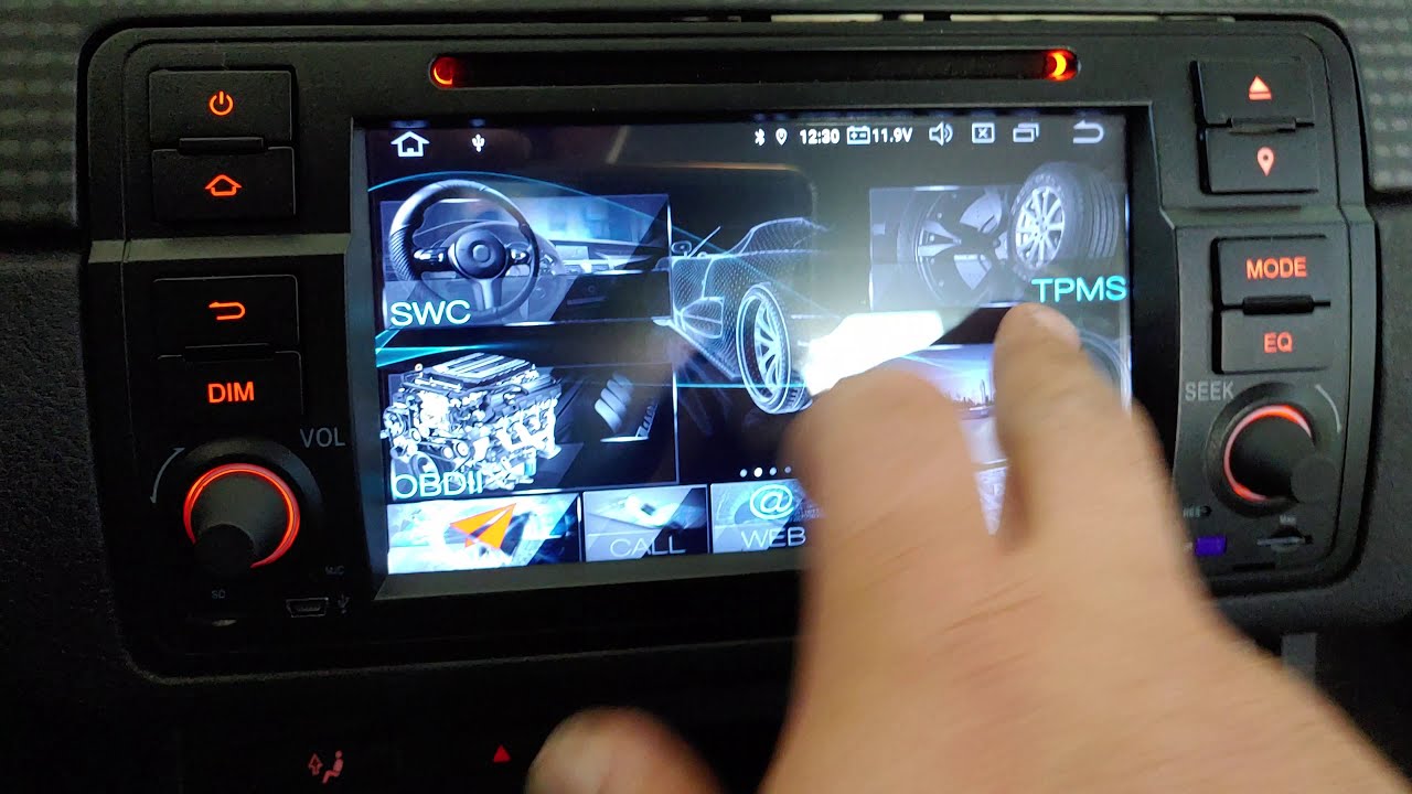 Bmw E46 τοποθετηση οθονης Αndroid 9 8 core 4 g ram Px6