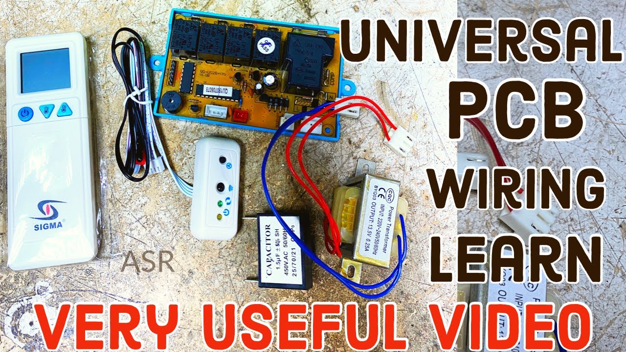 how to install universal PCB board AC Universal PCB wiring connection New technician must watch vide