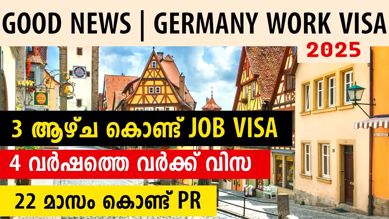 Germany? | Blue Card 2025 🇩🇪 | Easy Job Visa, 4 Year Work Permit, PR in 22 Months | Malayalam