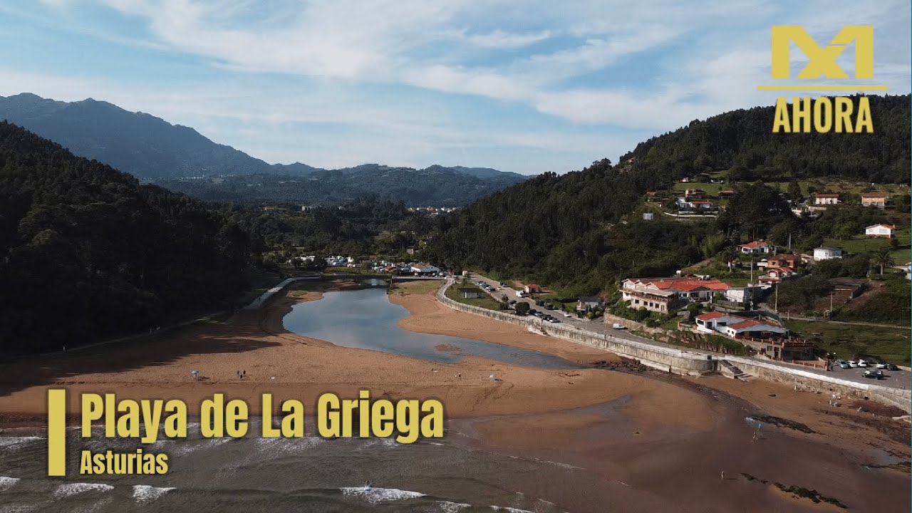 PLAYA DE LA GRIEGA (COLUNGA - ASTURIAS) A VISTA DE DRON
