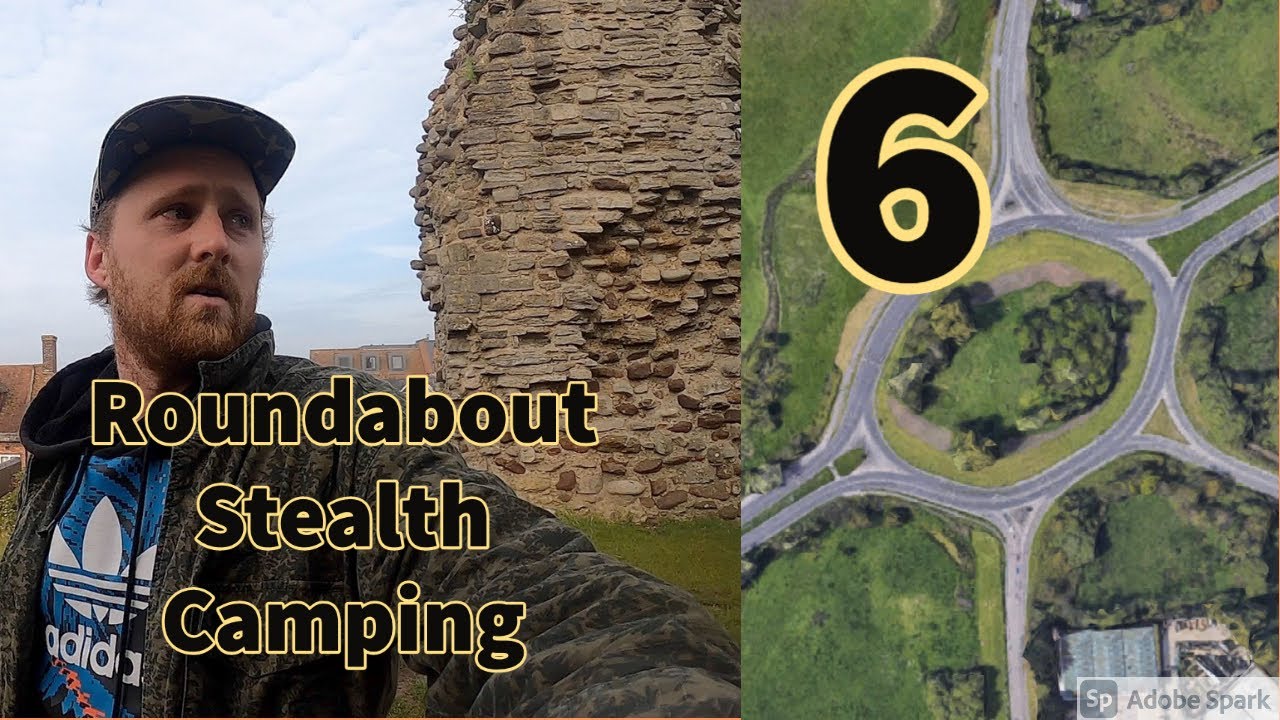 stealth camping on a roundabout 6. Christchurch wild camping uk