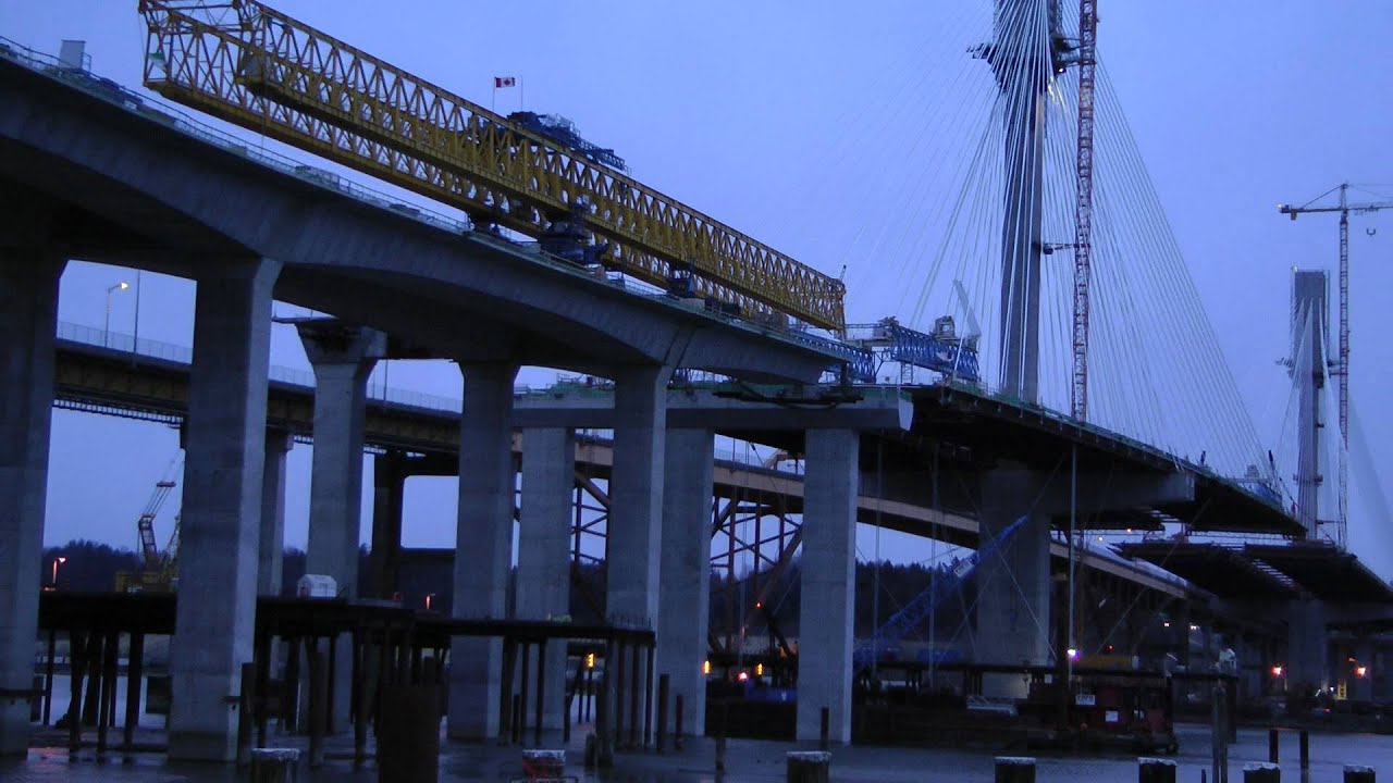 NEW PORT MANN BRIDGE FEBRUARY 28 2012 WIDEST LONG SPAN BRIDGE IN THE WORLD BCNEWSVIDEO