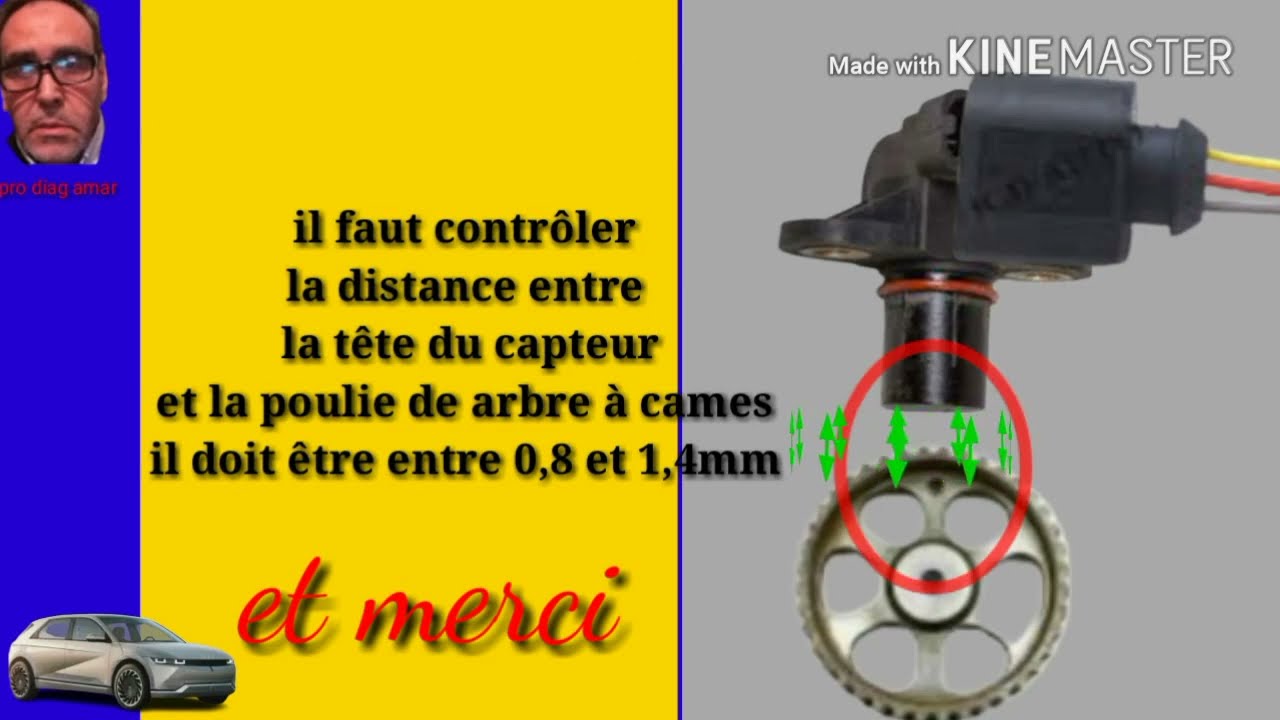 contrôler capteur d'arbre à cames (alimentation, signal, continuité et autres...)