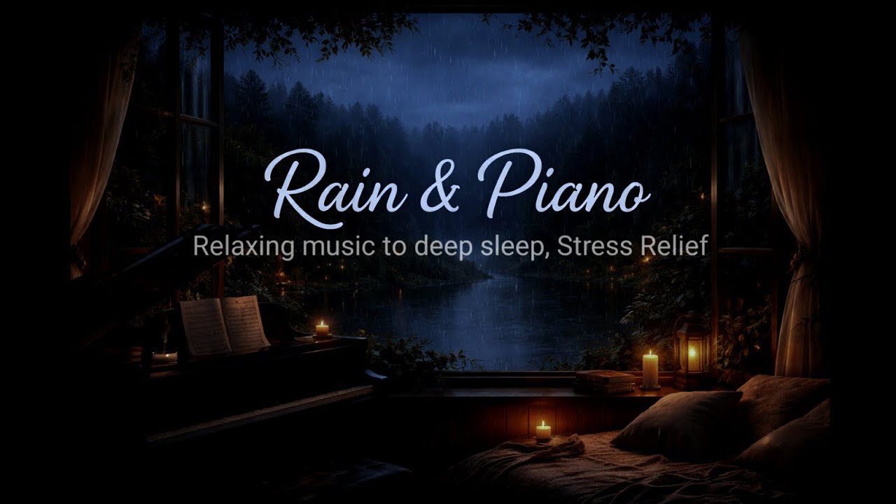 Rain & Piano Music for Sleeping | Insomnia & Stress Relief | Deep Relaxation