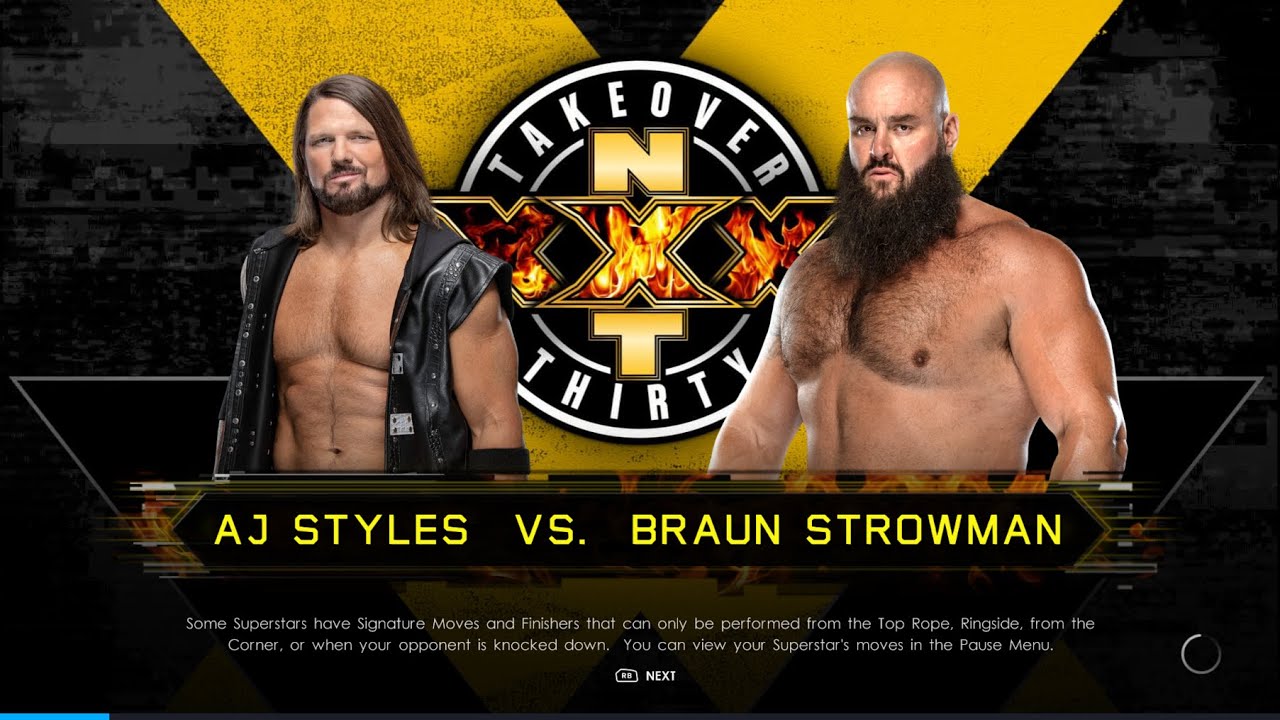 WWE 2K22 AJ Styles vs Braun Strowman